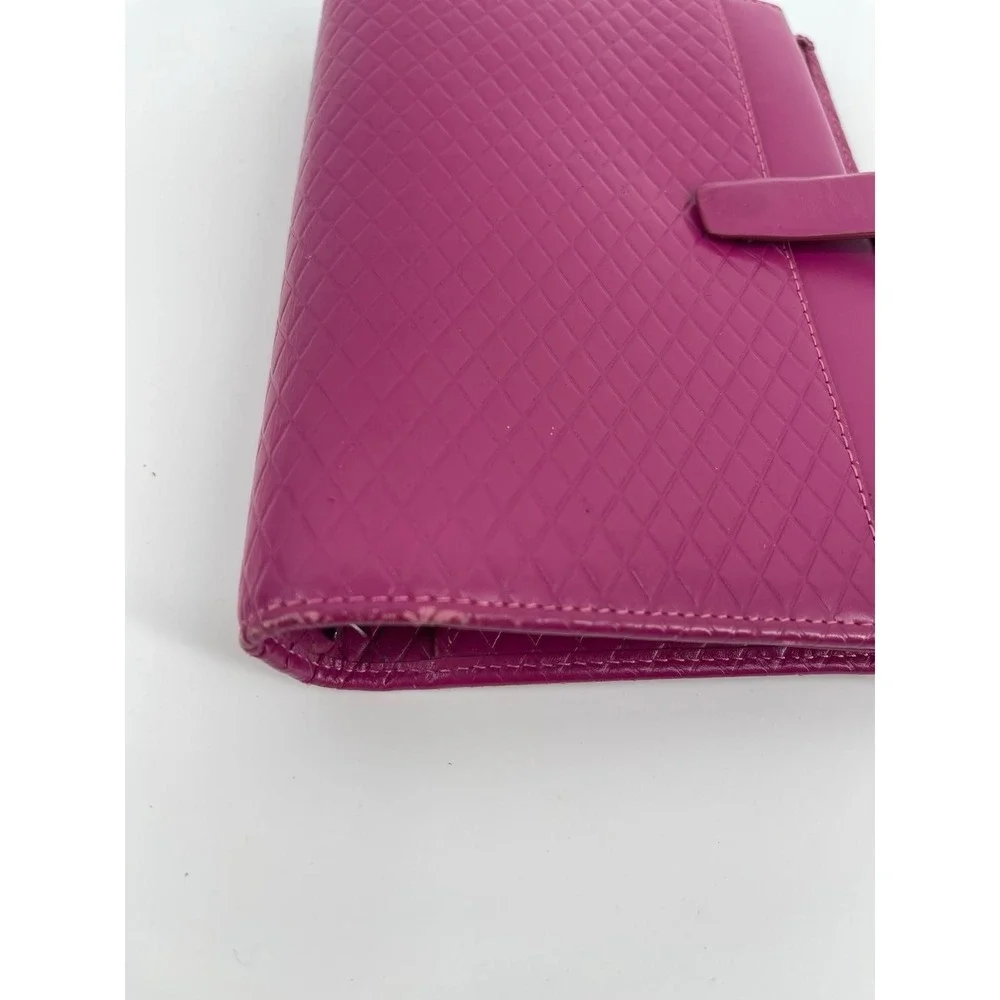 Filofax Personal Adelphi Deluxe Pink Leather Planner Organizer Binder Snap